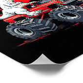 Poster Valentines Jour Dinosaure Monster Camion Avec Coeu (Coin)