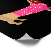 Poster Valentines Weiner Daschund Doxie In Dog Dress  (Coin)