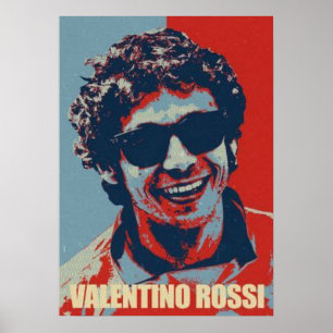 Poster valentino rossi, légende moto gp, le docteur 46,