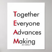 Poster Valeurs de l'ÉQUIPE - Ensemble, tous avancent Fair (Devant)
