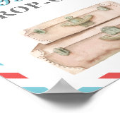 Poster Valise Cadeaux Cartes Table Bateau Avion Rouge Ble (Coin)