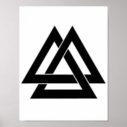 Poster Valknut - Noir (Devant)