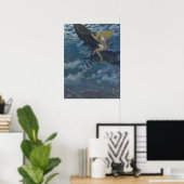 Poster Valkyrie monte un cheval ailé - Dream Idyll (Bureau à domicile)