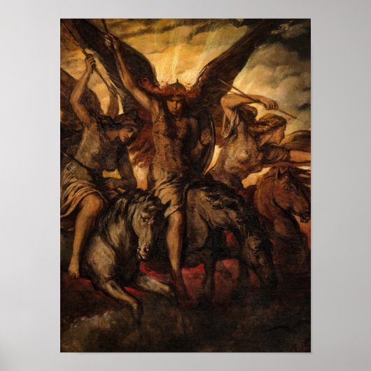 Poster Valkyries, 1871 par Elisabeth Jerichau-Baumann (Devant)