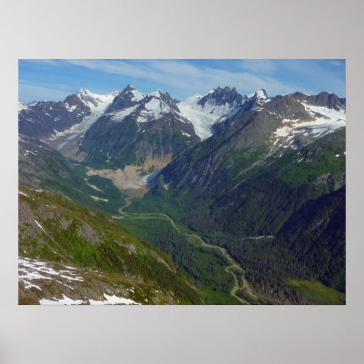 Poster Vallée Alaska sculptée par un glacier (Devant)