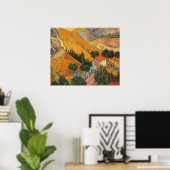 Poster Vallée avec Plowman par Vincent van Gogh (Bureau à domicile)