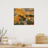 Poster Vallée avec Plowman par Vincent van Gogh (Cuisine)