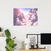 Poster Vallée dans les nuages Imprimer (Bureau à domicile)