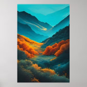 Poster Vallée de Couleurs Vives (Devant)