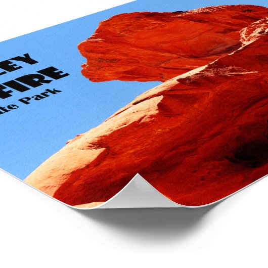 Poster Vallée de feu Parc d'état Nevada Amérique USA (Coin)