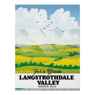 Poster vallée de Langstrothdale Yorkshire Dales