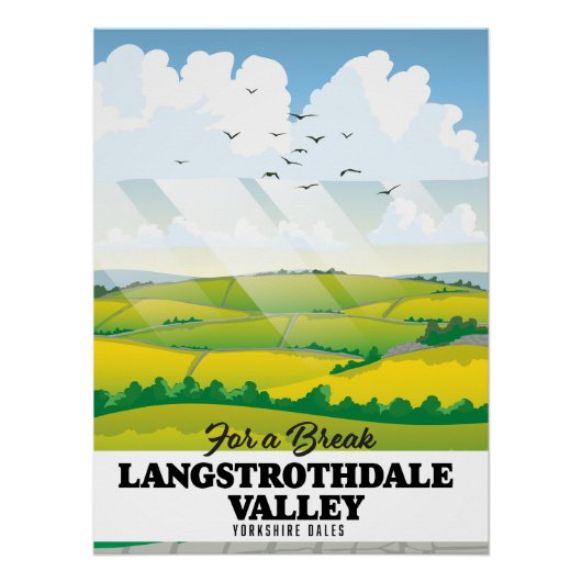 Poster vallée de Langstrothdale Yorkshire Dales (Devant)
