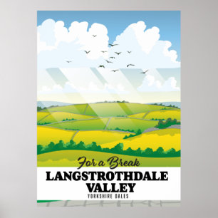 Poster vallée de Langstrothdale Yorkshire Dales