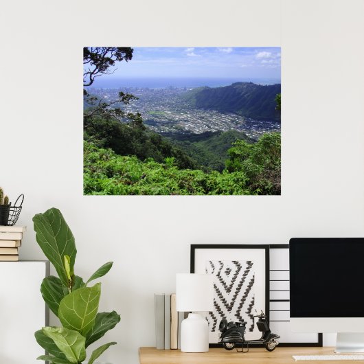 Poster Vallée de Manoa, O'ahu, Hawai'i (Bureau à domicile)
