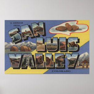 Poster Vallée de San Luis, le Colorado - grande lettre