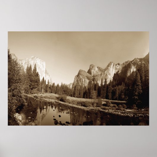 Poster Vallée de Sepia Yosemite (Devant)