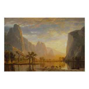 Poster Vallée de Yosemite (1864) – Albert Bierstadt