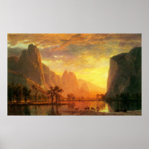 Poster Vallée de Yosemite par Bierstadt