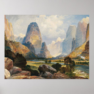 Poster Vallée des eaux de Babbling dans l'Utah méridional