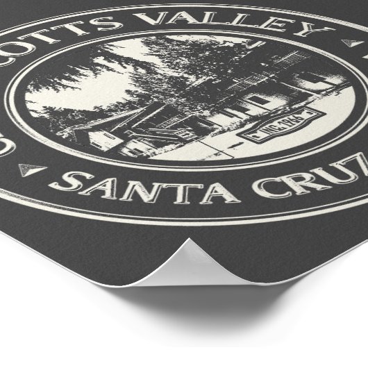 POSTER VALLÉE DES SCOTTS - PÈRE NOËL CRUZ CALIFORNIE (Coin)