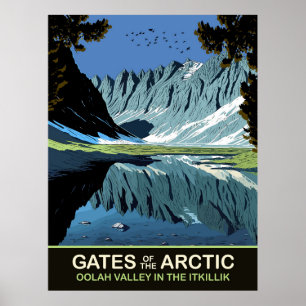 Poster Vallée d'Oolah dans l'Itkillik, Gates of Arctic