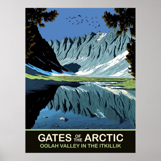 Poster Vallée d'Oolah dans l'Itkillik, Gates of Arctic (Devant)