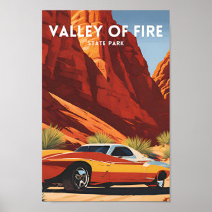Poster Vallée du feu Parc d'état Voyage