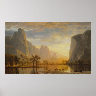 Poster Vallée du Yosemite (1864) - Albert Bierstadt