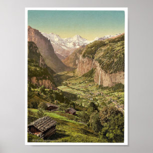 Poster Vallée et Briethorn de Lauterbrunnen, de Wengen, B