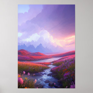 Poster Vallée Paisible Avant La Tempête