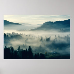 Poster Vallée Paysage Méditation Serene Calme