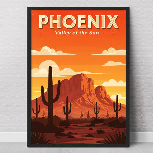 Poster Vallée vintage de Phoenix du Soleil
