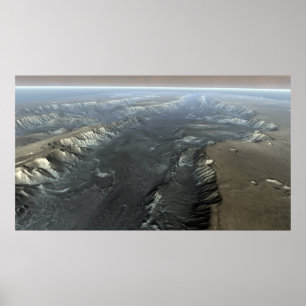 Poster Valles Marineris, le canyon grand de Mars