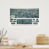 Poster Valley Stream, NY Carte panoramique - 1924 (Cuisine)