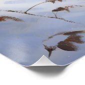 Poster Vallhund suédois Laisser neiger Noël (Coin)