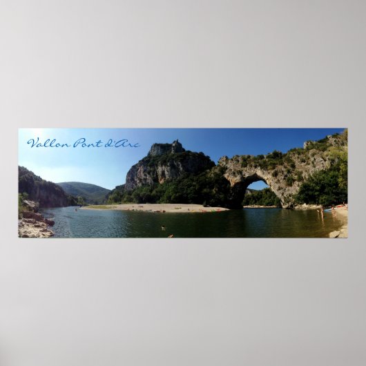 Poster Vallon Pont D'Arc - Panorama (Devant)