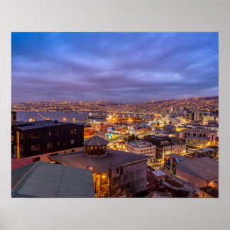 Poster Valparaiso la nuit