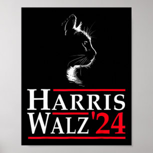Poster Valse 2024 Chat Drôle Vote Pour Kamala Harris Tim