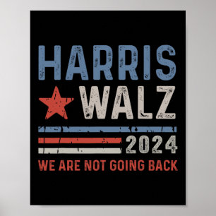 Poster Valse 2024 Élection Kamala Harris Tim Waltz Vintag