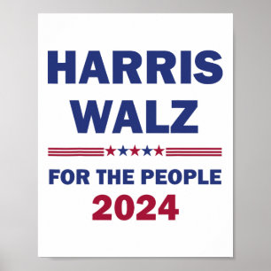 Poster Valse 2024 Pour Le Peuple Kamala Harris Tim Waltz
