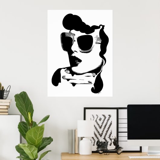 Poster Vamp rétro (Bureau à domicile)