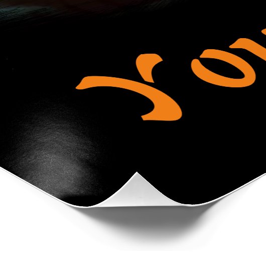Poster Vampire Chat et Assistant Citrouille Halloween Sur (Coin)
