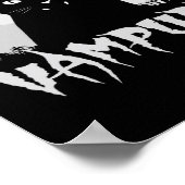 Poster Vampire Chat Noir Halloween Avec Pleine lune - Vam (Coin)