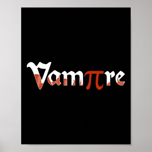 Poster Vampire Funny Halloween Pi Jour Joke Costume Math  (Devant)