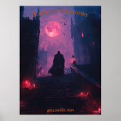Poster Vampire Lord Halloween with Grand Staircase Castle (Devant)