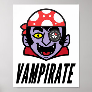 Poster Vampire Pirate Vampirate T Chemise Halloween