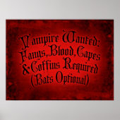 Poster Vampire Recherché (Devant)