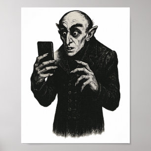 Poster Vampire Smartphone Nosferatu Selfie Count Orlok Ha
