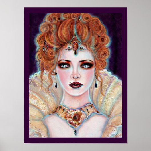 Poster Vampire victorien gothique d'Halloween par Renee L (Devant)