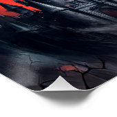 Poster Vampire volant au-dessus du château (Coin)